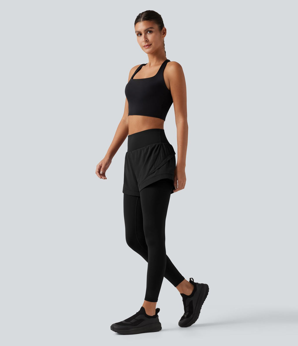 Pantalon de running gaintan2-en-1 Breezeful™ taille haute gainant à séchage rapide avec poches