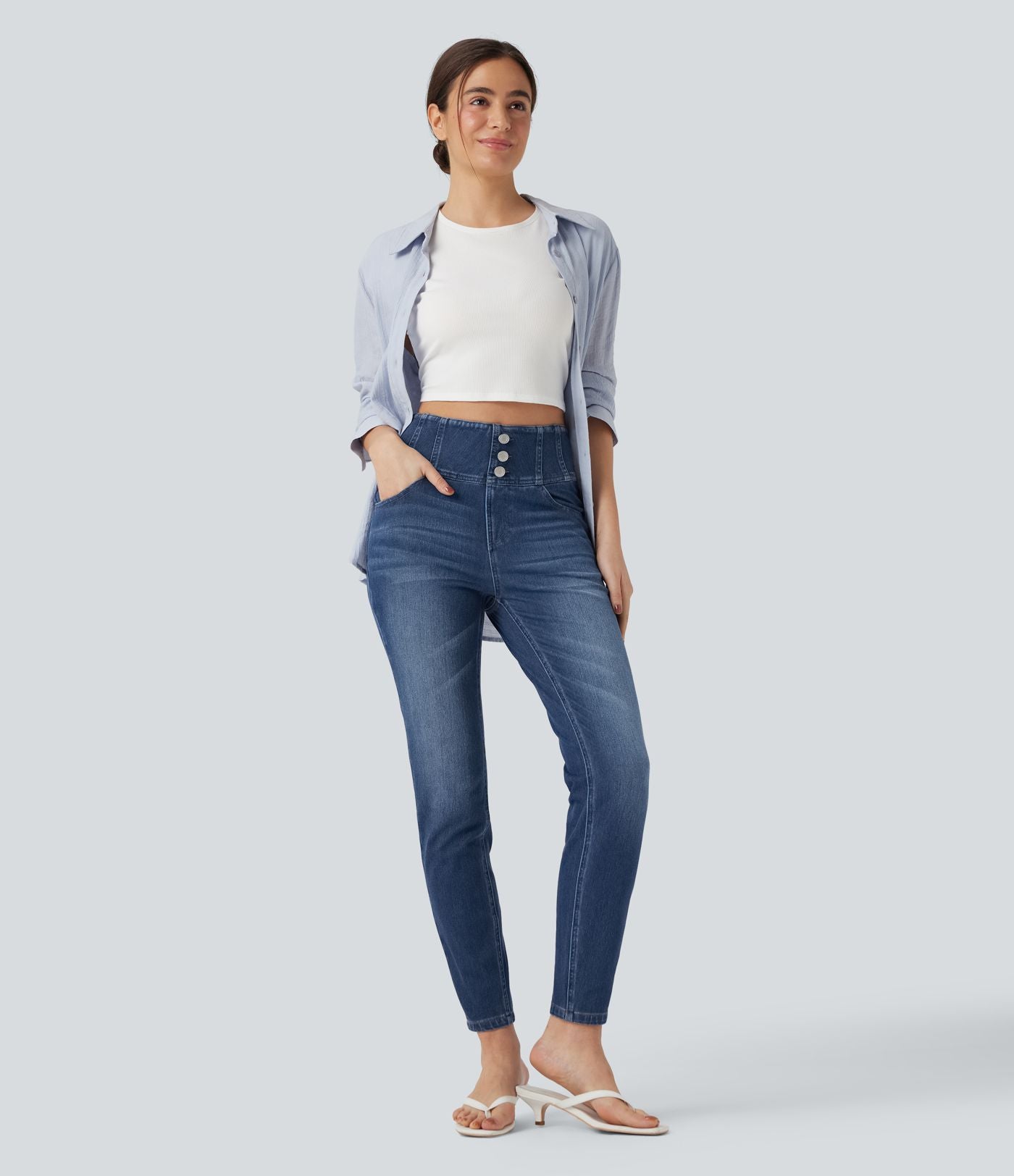 Jean skinny Halara Flex™ taille haute avec poches