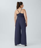 Breezeful™ Combinaison Dos Nu Poche Zippée Invisible Sur le Côté Jambe Large Séchage Rapide Grande Taille