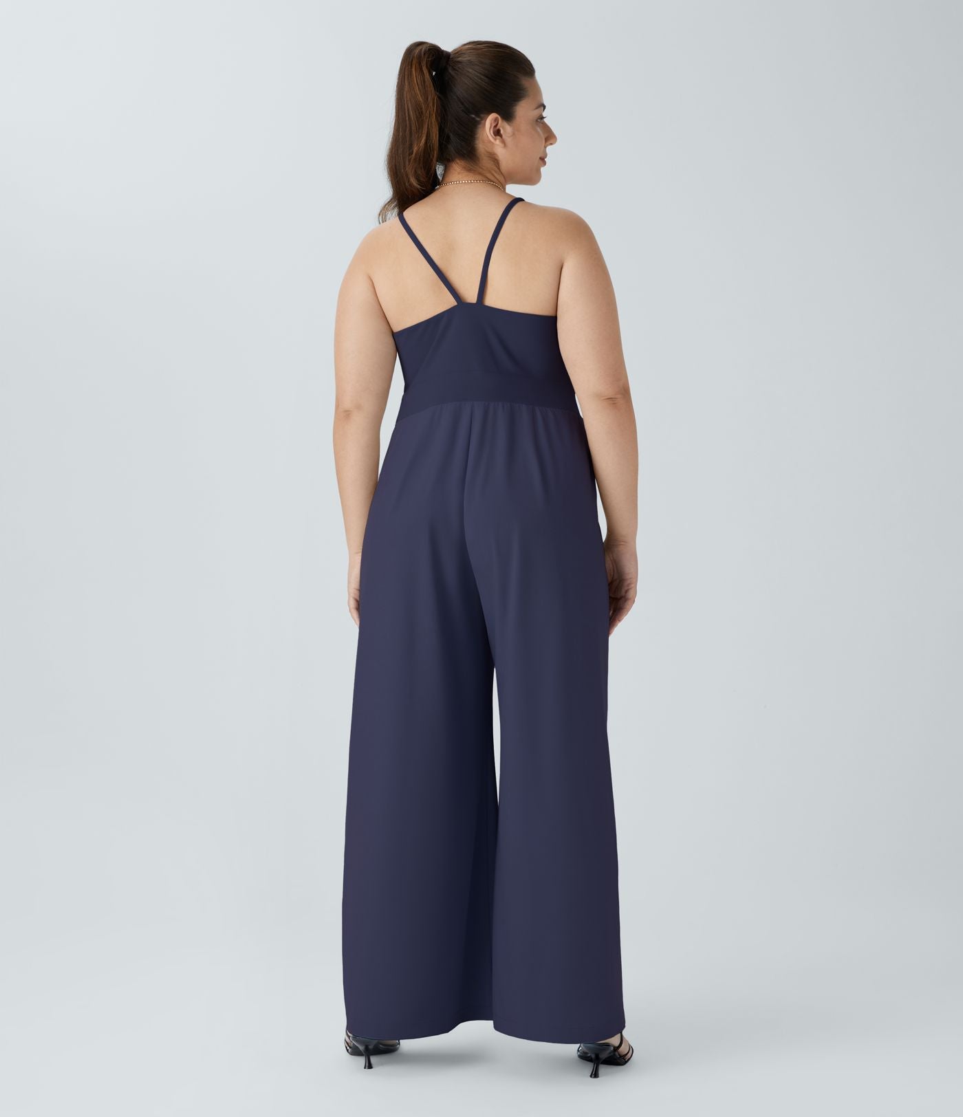 Breezeful™ Combinaison Dos Nu Poche Zippée Invisible Sur le Côté Jambe Large Séchage Rapide Grande Taille
