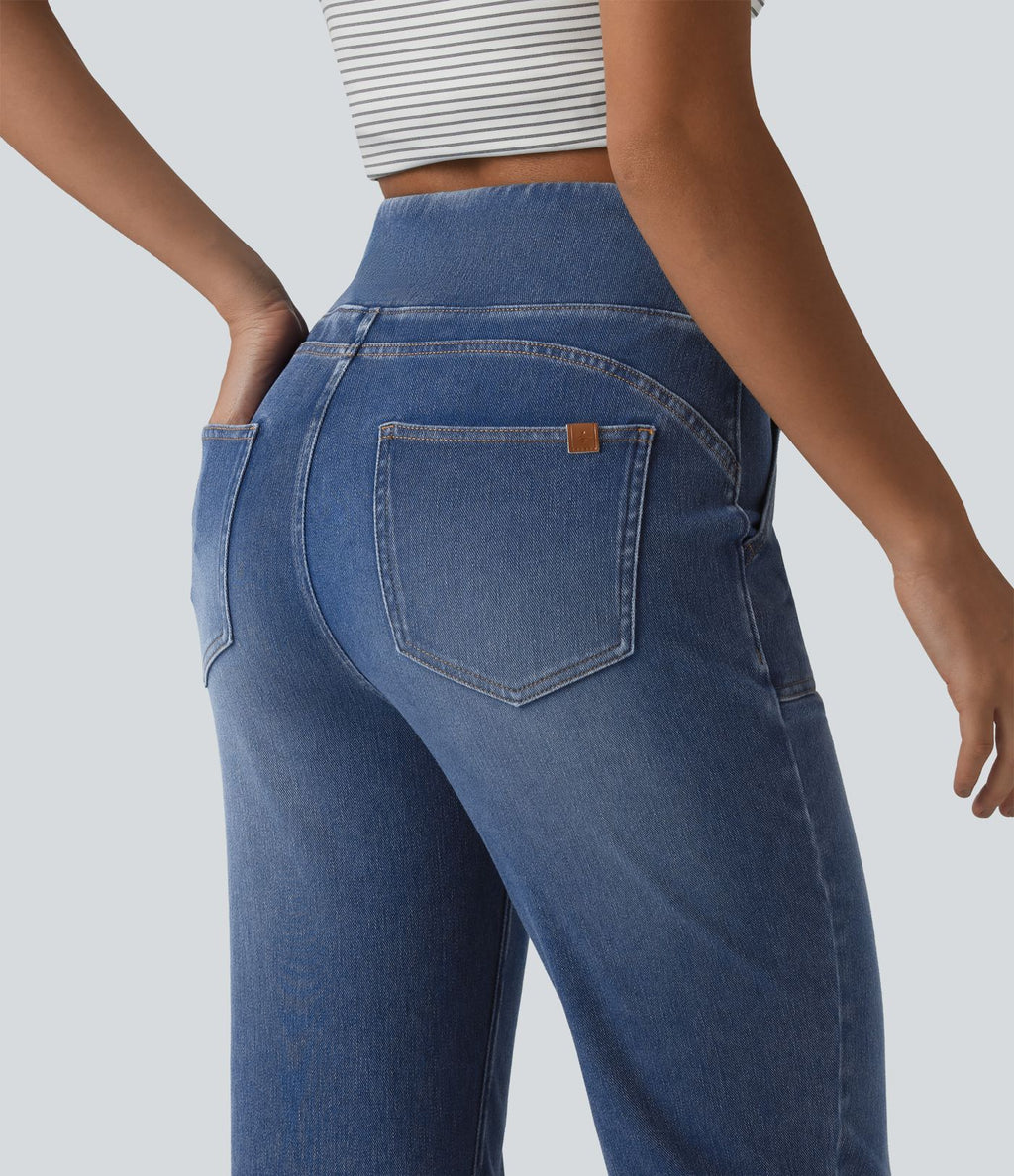 Halara Flex™ Jean bootcut casual taille haute ventre plat avec poches