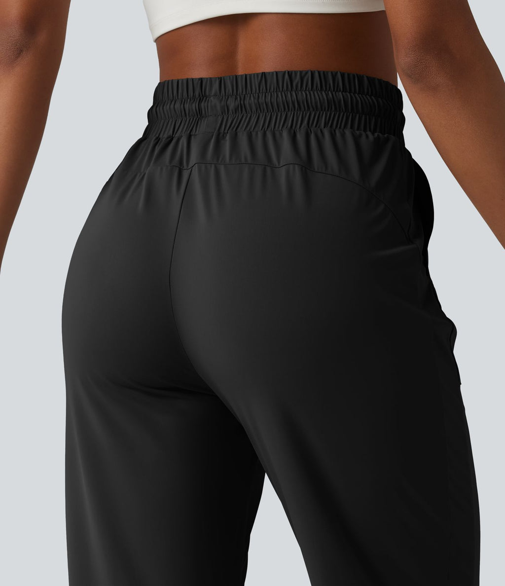 Jogging de sport taille haute cordon de serrage effet frais InstantCool UPF50+ avec poches