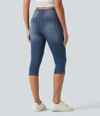 Halara Flex™ Jean slim casual capri taille haute avec fentes et poches