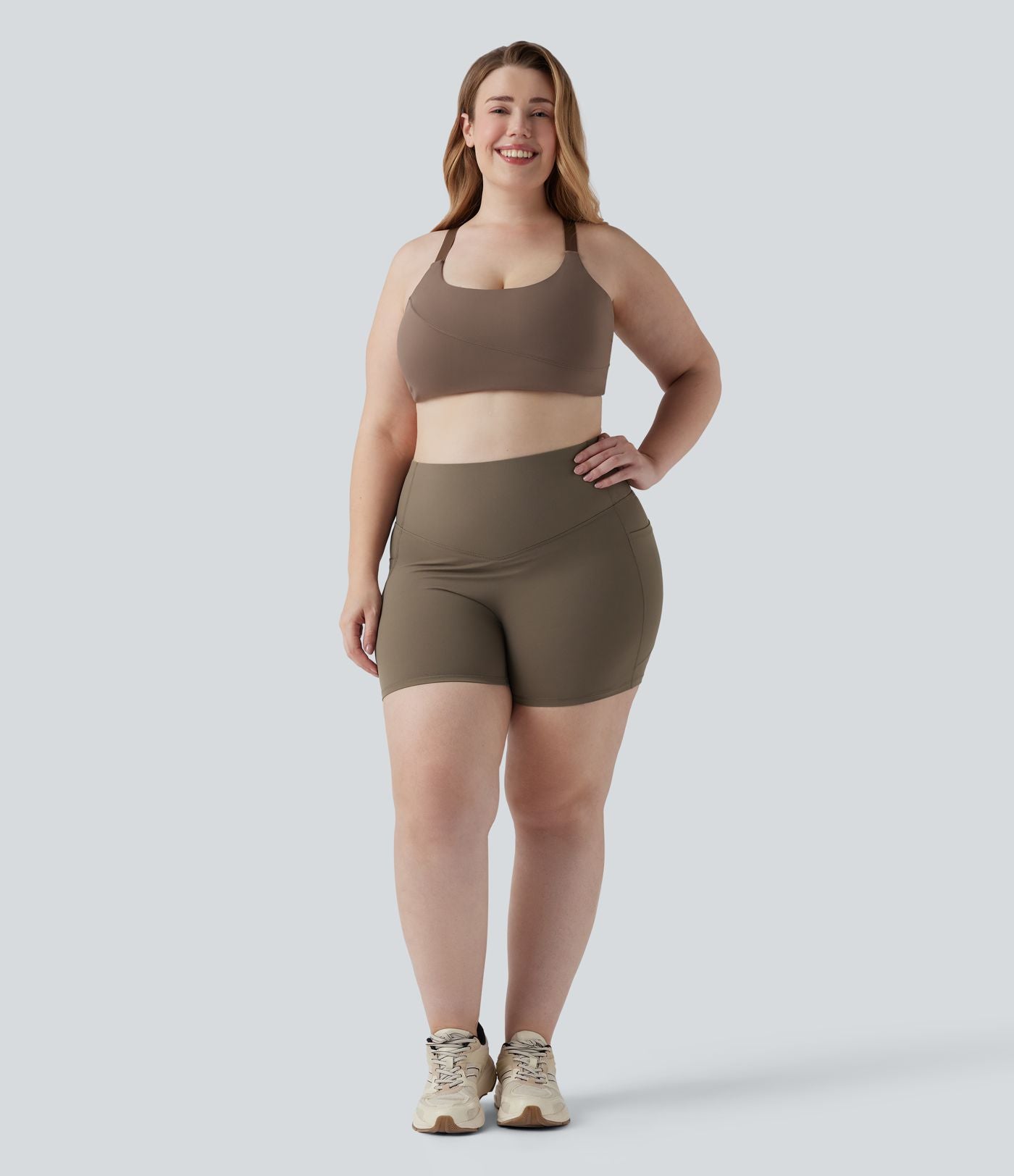 Short cycliste grande taille Halara UltraSculpt™ 12,5 cm taille haute effet push-up gainant sculptant avec poches