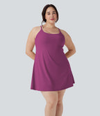 Robe de sport grande taille dos nu Softlyzero™ Plush - longueur rallongée - Easy Peasy Edition