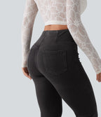 Halara Flex™ Jean évasé casual gainant taille mi-haute avec poches