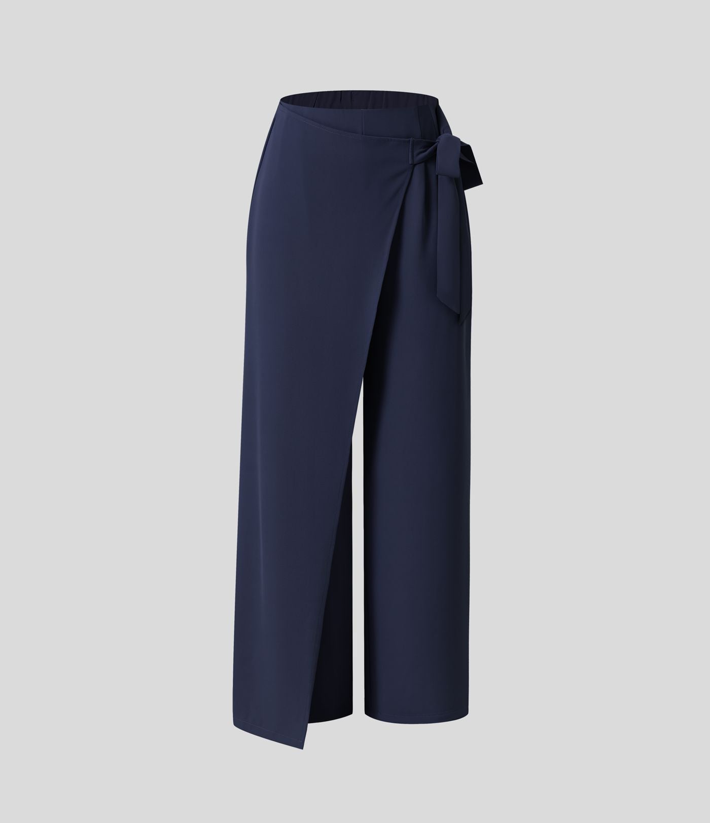 Pantalon Tailleur Large Fluide Taille Haute Fermeture Éclair Invisible
