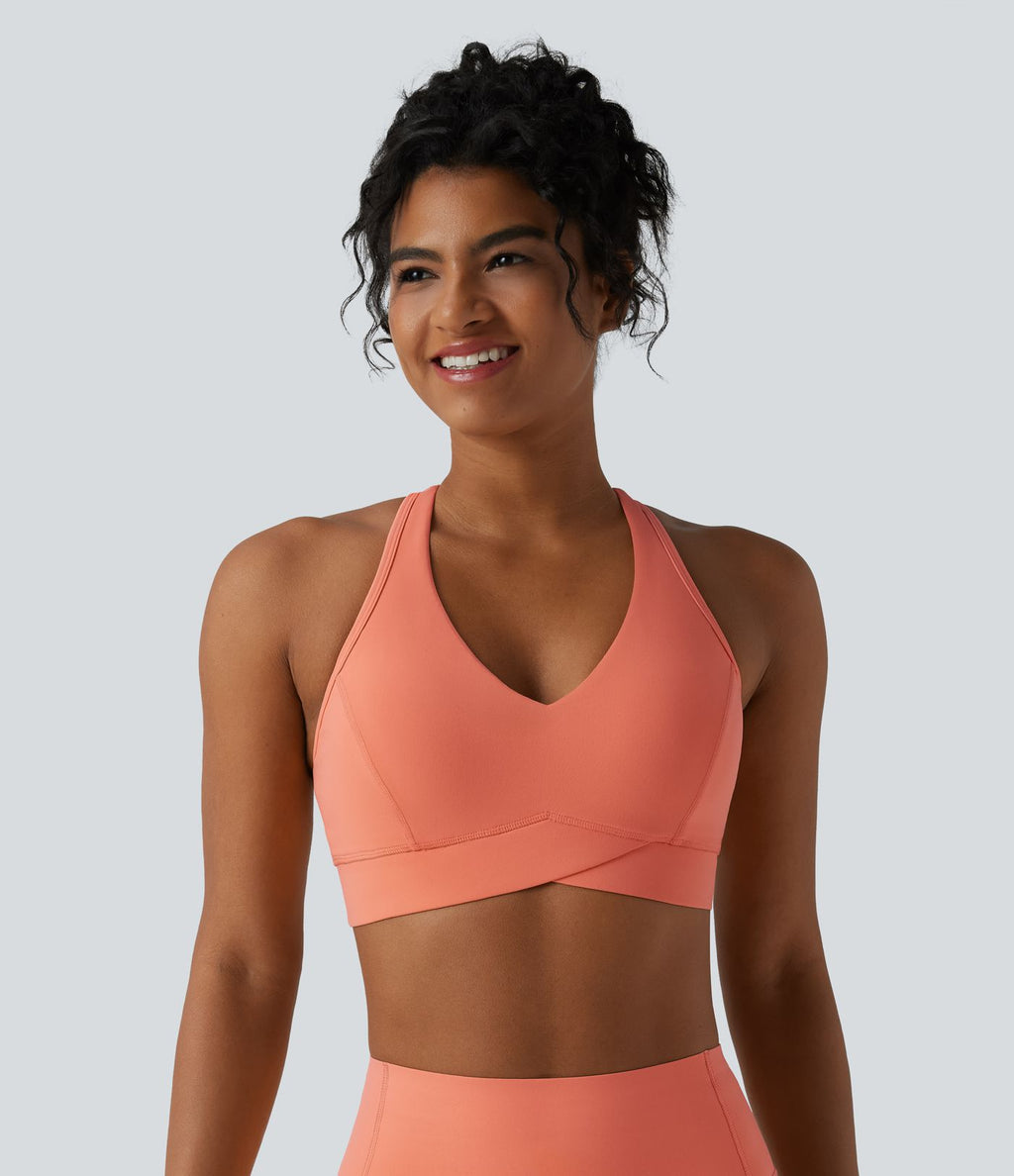 Brassière de sport entraînement Halara UltraSculpt™ soutien intermédiaire col V dos nageur bonnets A-C