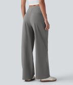 Pantalon tailleur ample asymétrique taille mi-haute Halara Flex™ DayStretch avec poches