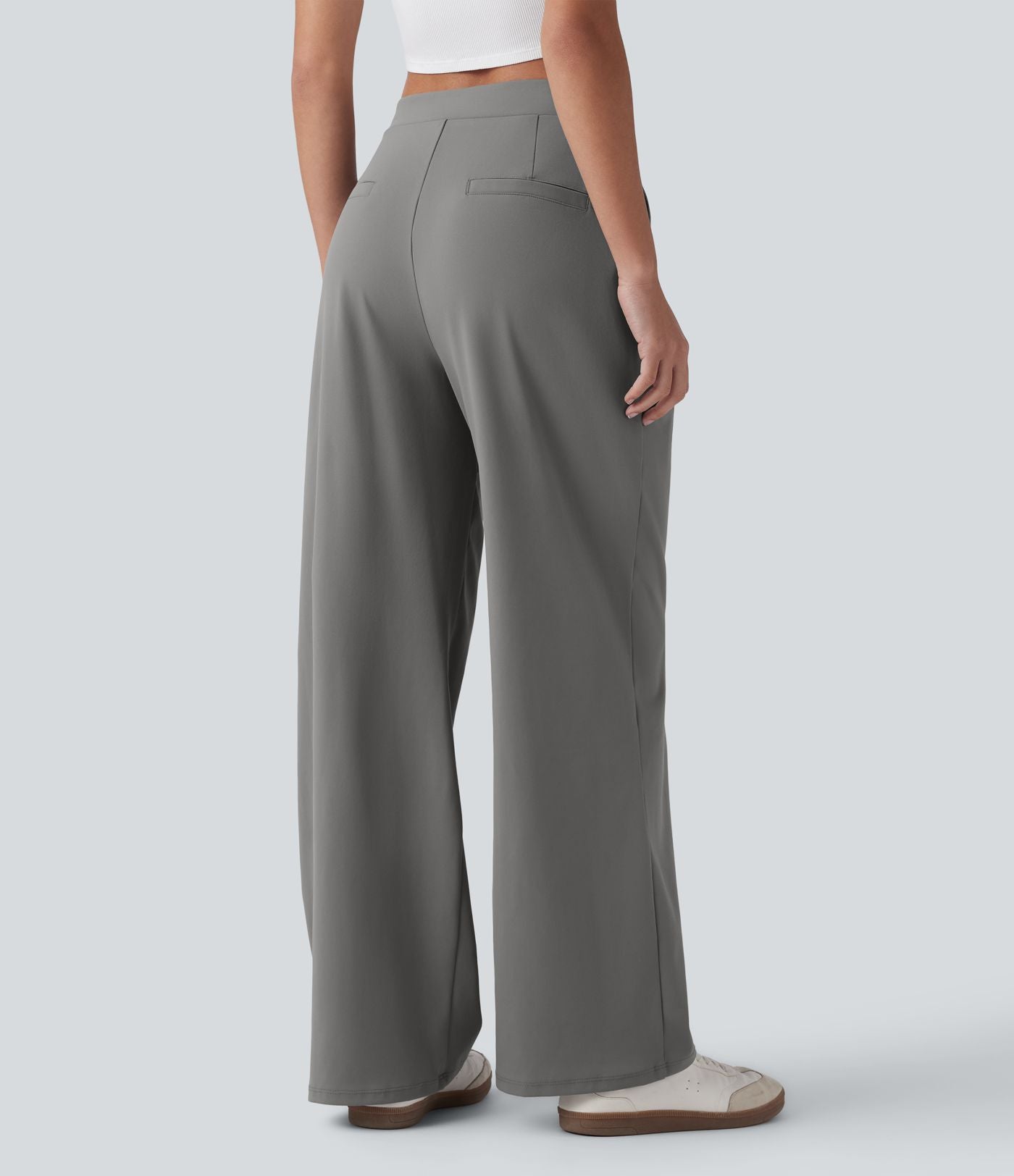 Pantalon tailleur ample asymétrique taille mi-haute Halara Flex™ DayStretch avec poches