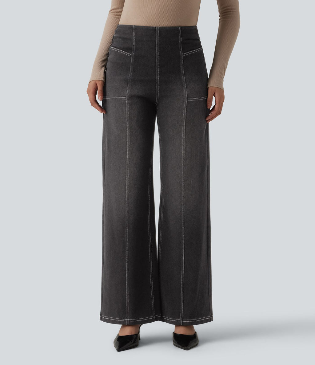 Halara Flex™ Jean large décontracté taille haute ventre plat avec poches