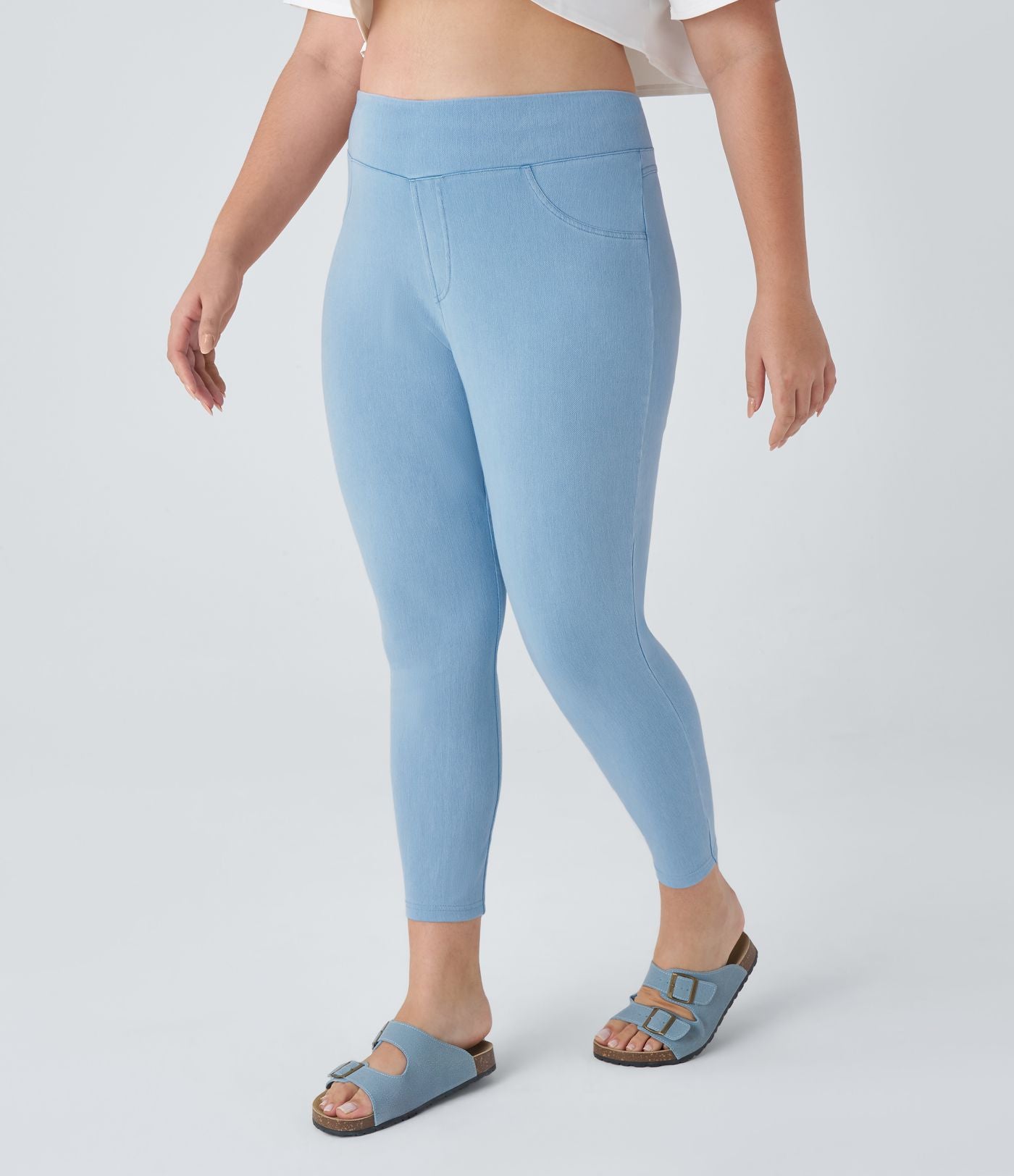 Halara Flex™ Jegging Casual Taille Haute Tricot Extensible Poche Latérale Arrière Grande Taille