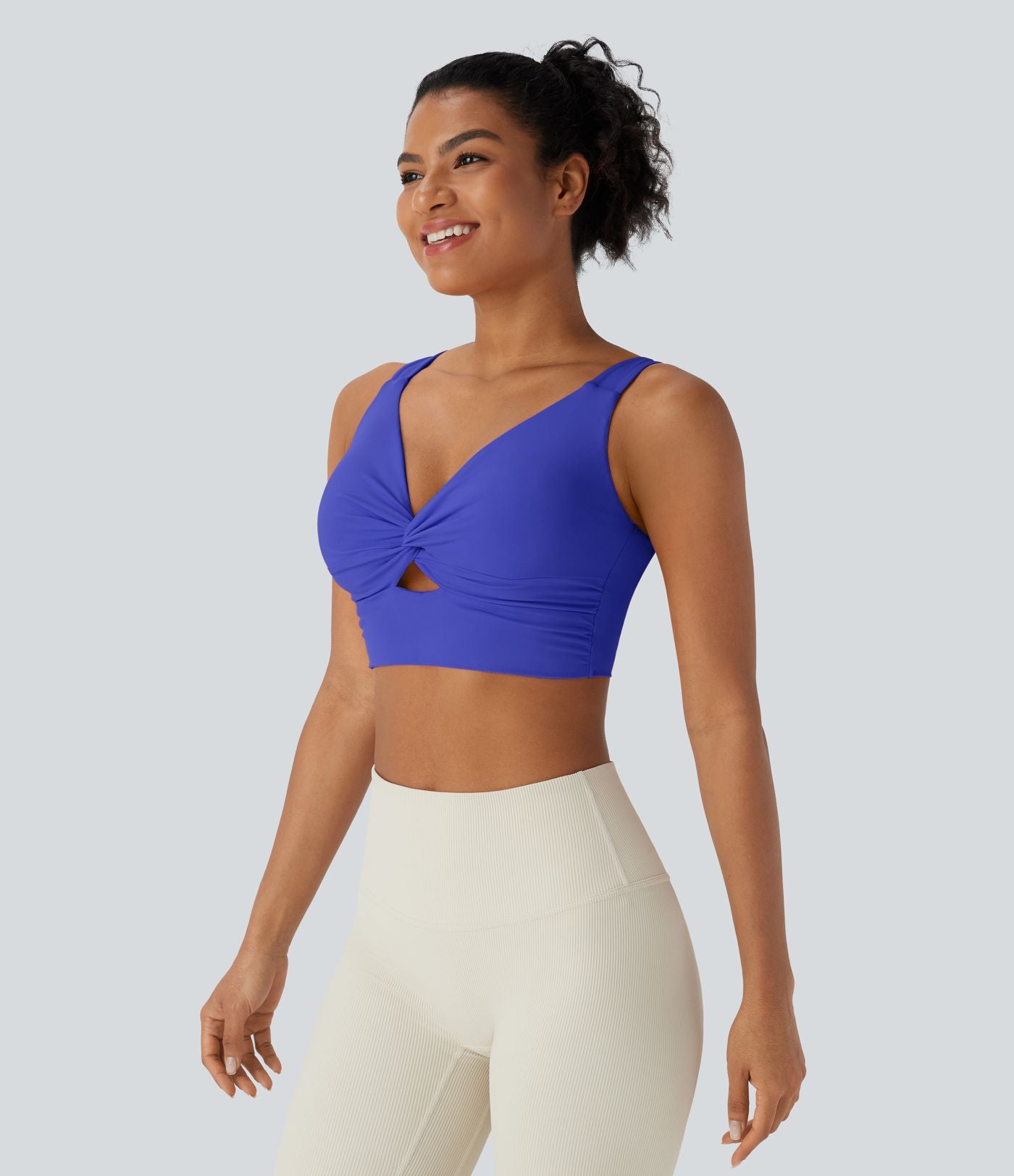 Brassière yoga SoftlyZero™ Airy maintien léger découpes effet frais InstantCool, bonnets E-G