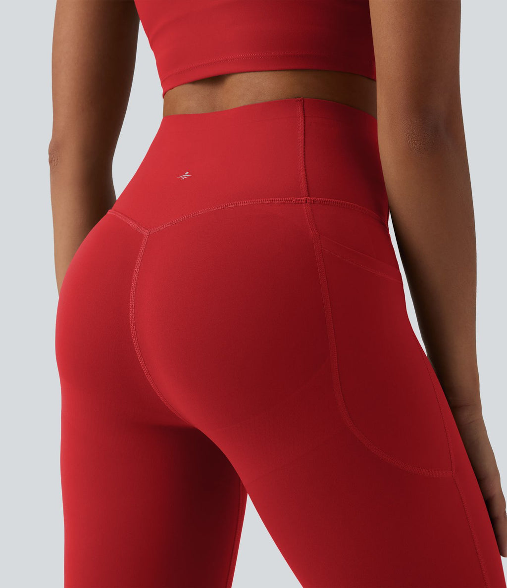 Legging de yoga bootcut Halara UltraSculpt™ taille haute push-up gainant avec poches