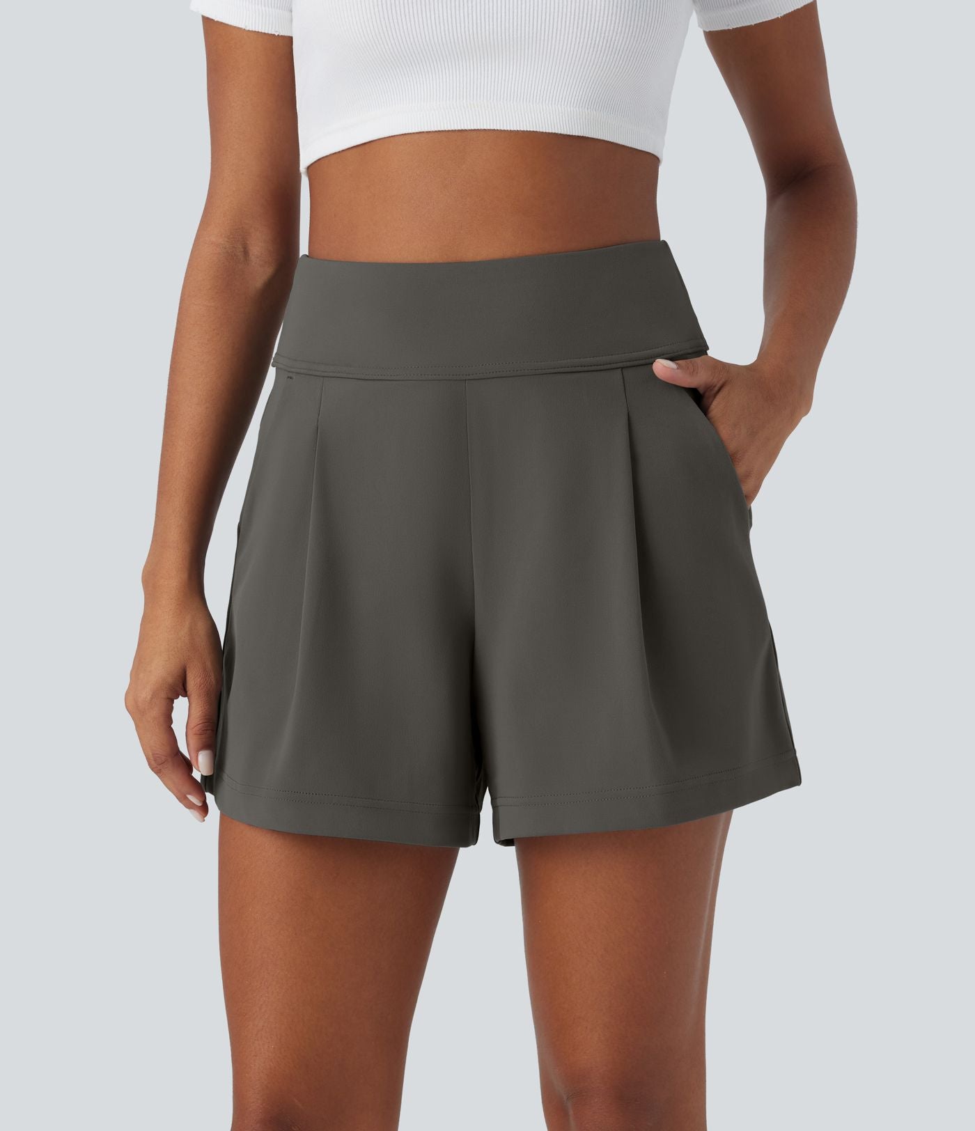 Short de travail large taille haute DayStretch avec poches
