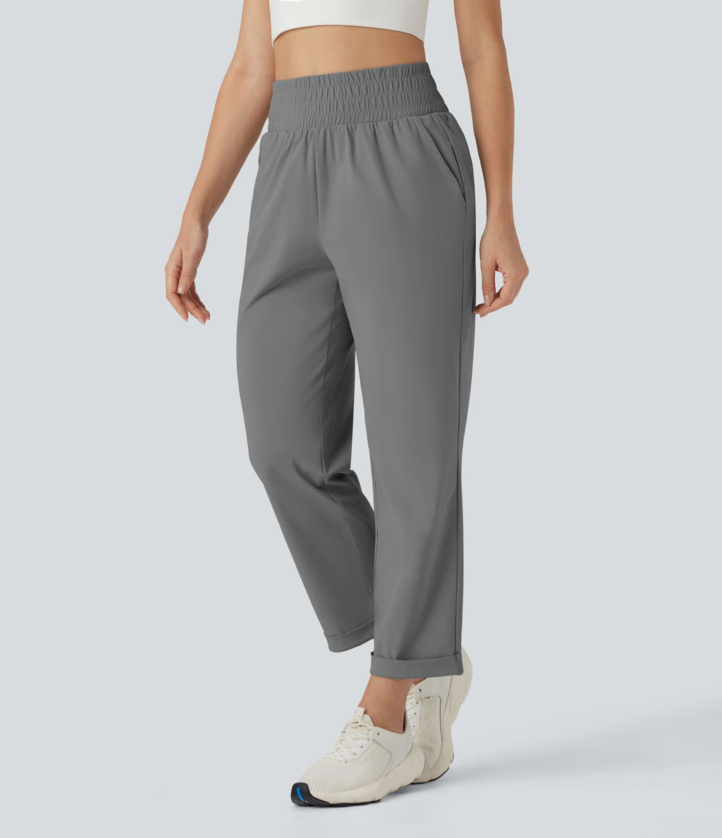 Pantalon yoga fuselé taille haute avec poches