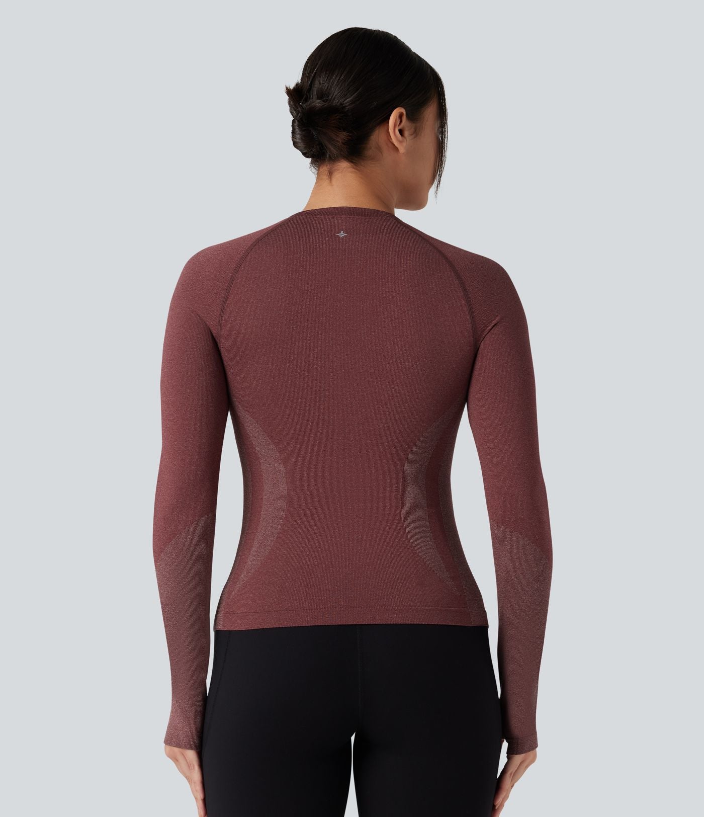 Haut de sport yoga manches raglan longues avec passants pouces sans couture OneForm Seamless Flow