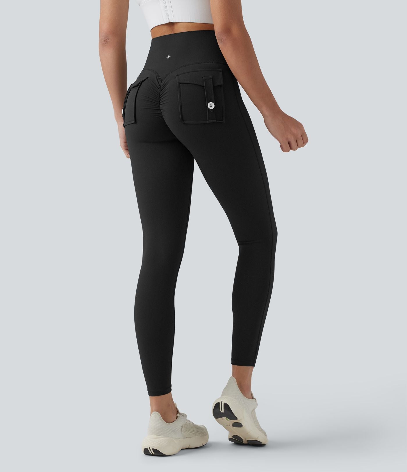 Halara UltraSculpt™ Legging de sport taille haute gainant froncé avec poches