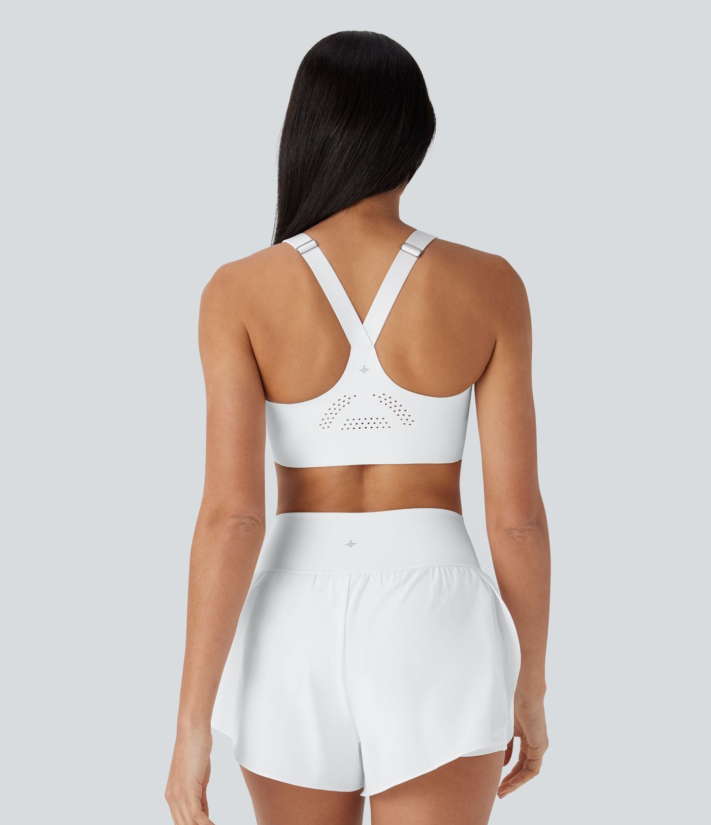 Brassière de sport running SpeedWave™ à maintien moyen, bonnets moulés, bretelles réglables, fermeture éclair et tissu perforé à séchage rapide