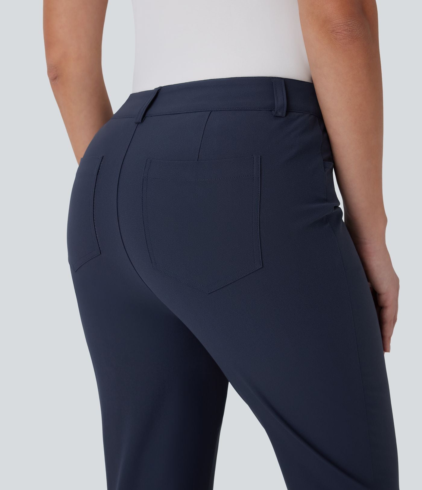 Pantalon de Golf Capri Taille Moyenne avec Poches Multiples, Coupe Fuselée, Séchage Rapide - Avec Poche pour Tees - Protection UPF40+