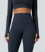 Legging running polaire thermique gainant croisé dos taille haute Halara UltraSculpt™ Heat avec poches