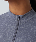 Veste de yoga OneForm Seamless Flow à manches longues avec zip et passage de pouce