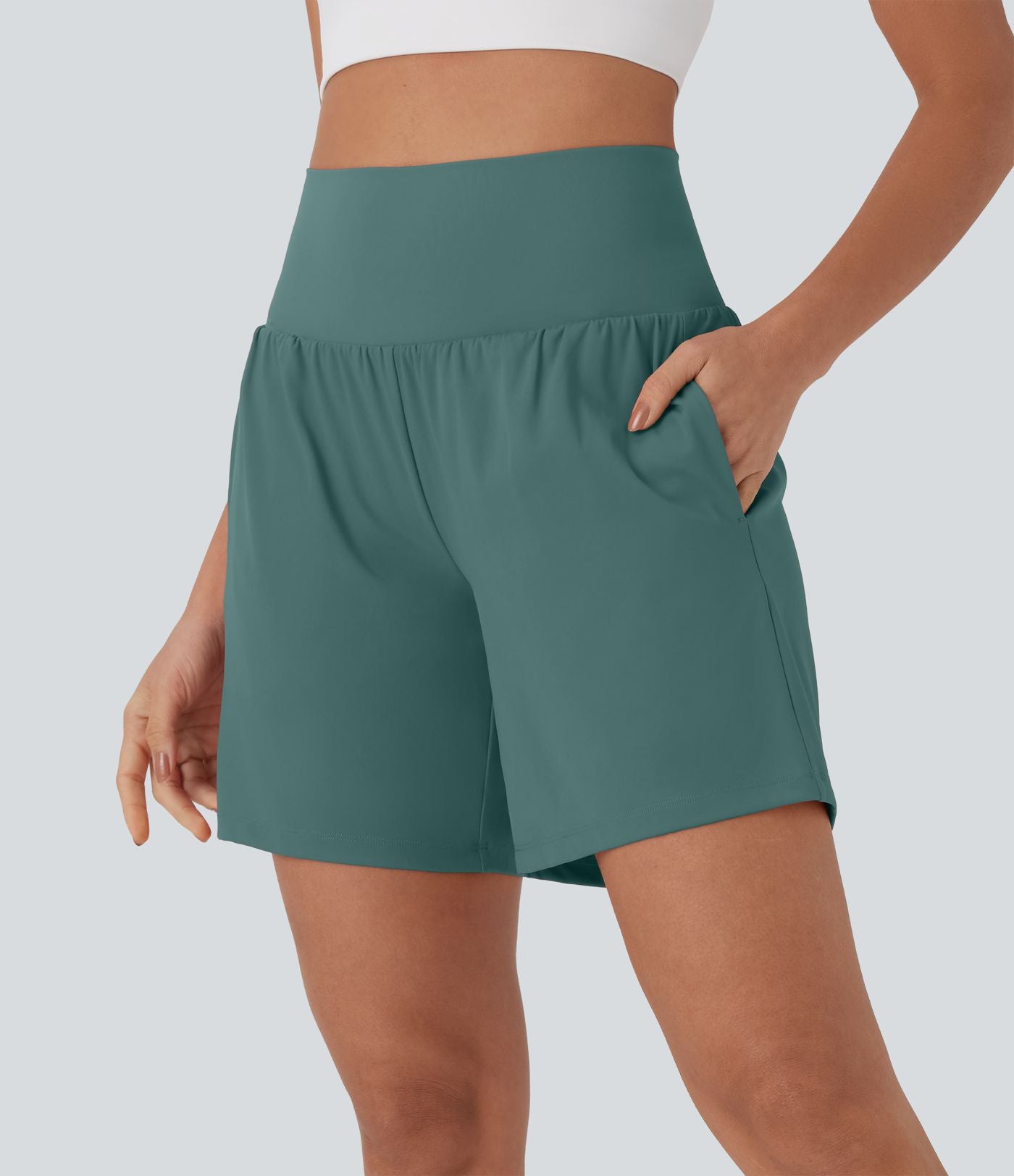 Short de yoga SoftlyZero™ Airy 2-en-1 taille très haute avec poches et effet frais InstantCool 17,5 cm