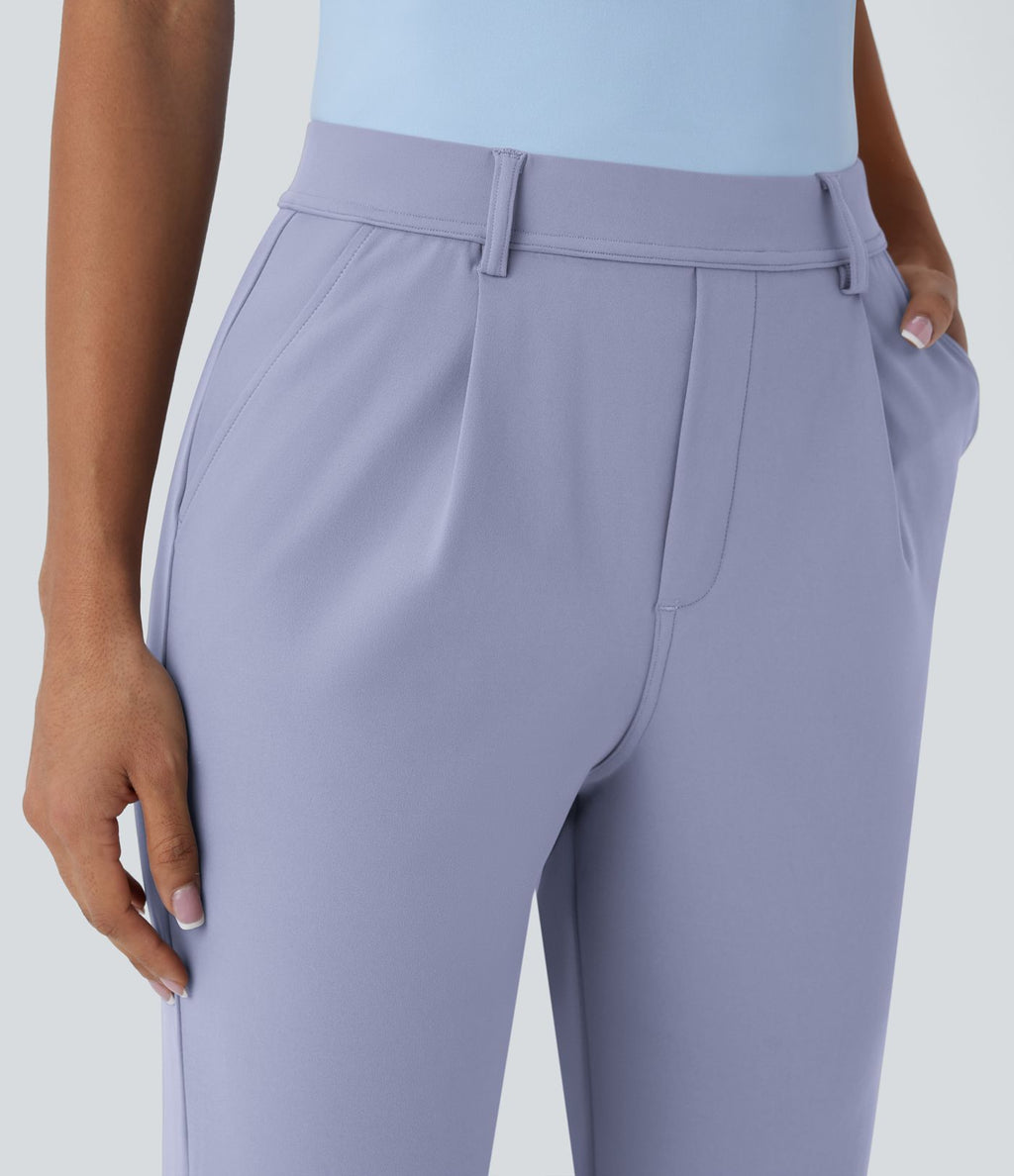 Pantalon de travail fuselé longueur cheville taille haute Halara Flex™ DayStretch avec poches