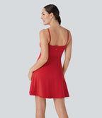 Robe décontractée mini 2-en-1 Softlyzero™ Plush avec corset, dos nu et poche latérale - Longueur allongée