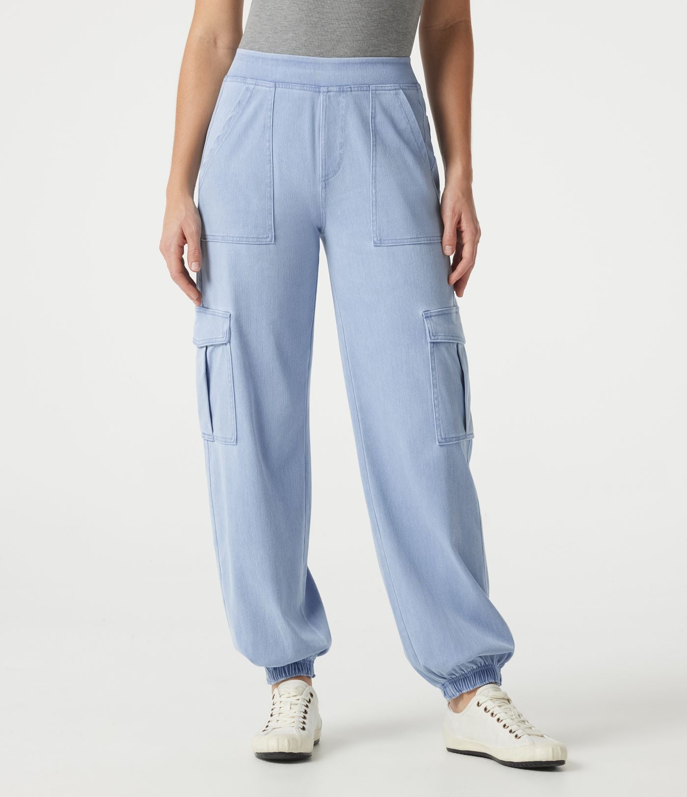 Jogging cargo casual en denim Halara Flex™ taille mi-haute avec poches