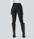 Legging 7/8 brillant taille haute avec poches