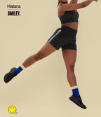 Short de yoga 2-en-1 Halara X Smiley® SoftlyZero™ Airy 12,5 cm taille très haute effet frais InstantCool avec poches, longueur allongée