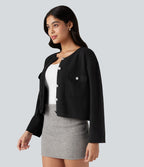 Cardigan col rond manches longues avec poches