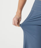 Short de sport SoftlyZero™ en peluche, taille haute, à cordon de serrage et poches