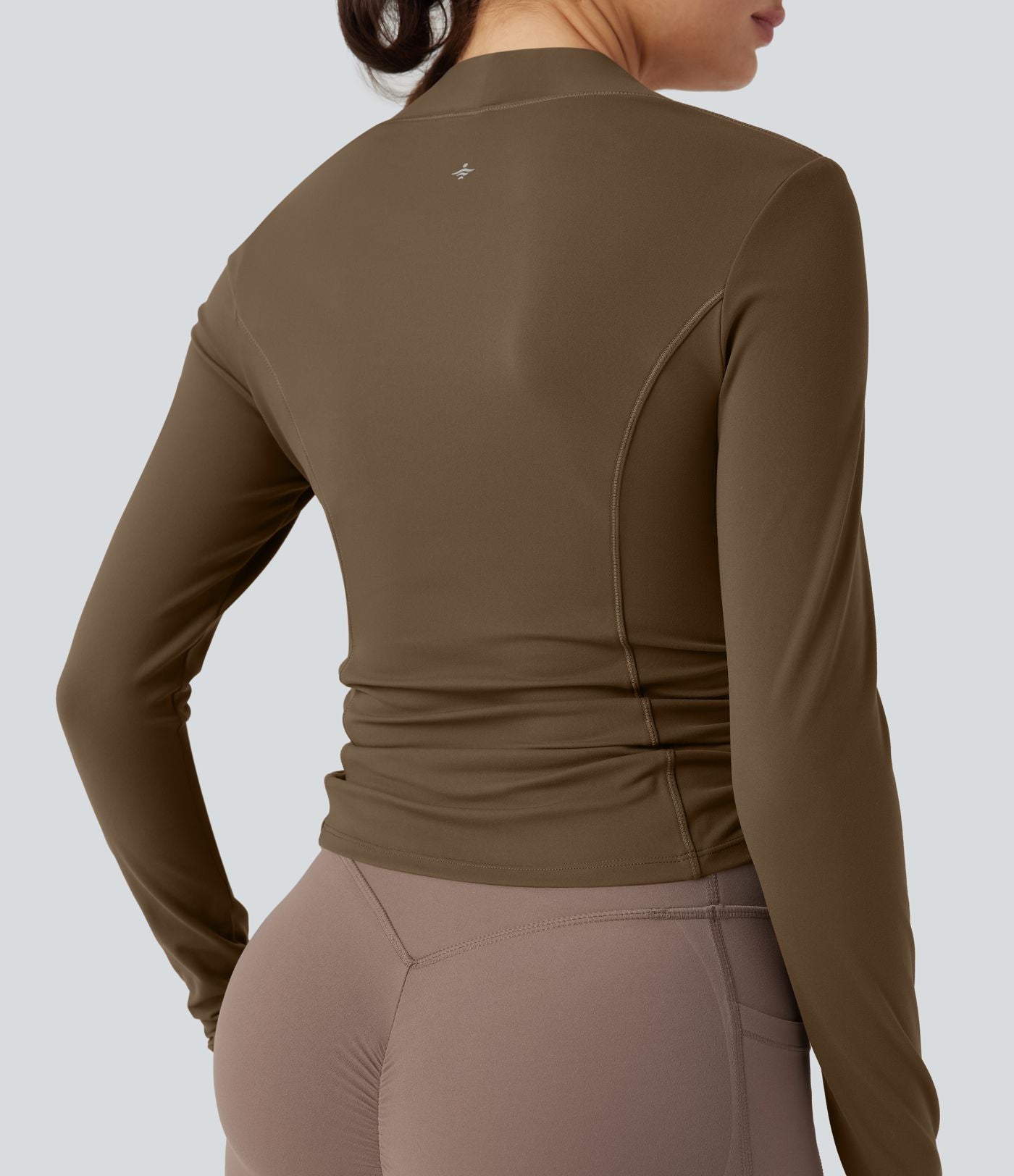 Veste yoga SoftlyZero™ Plush manches longues avec trous pour pouces et cordon de serrage