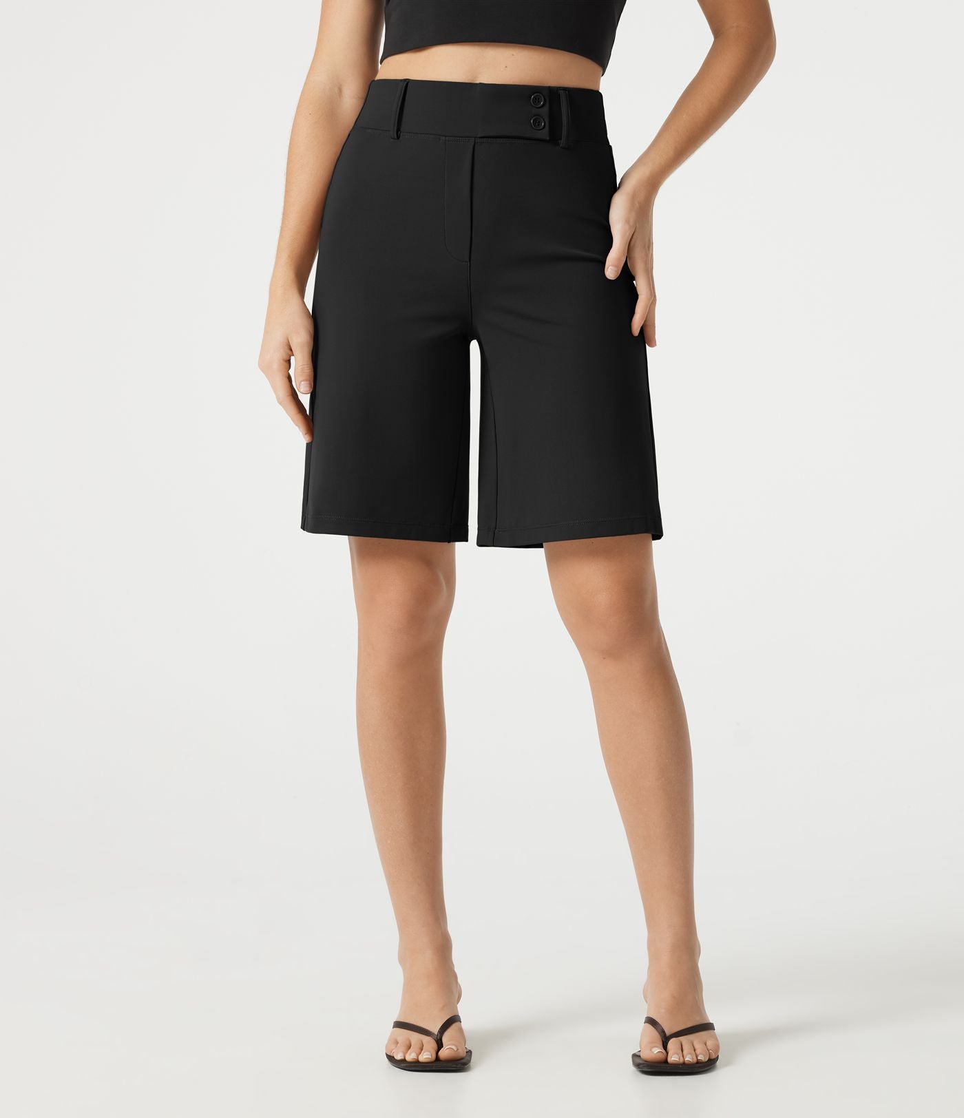 Short tailleur ample DayStretch taille haute à poches