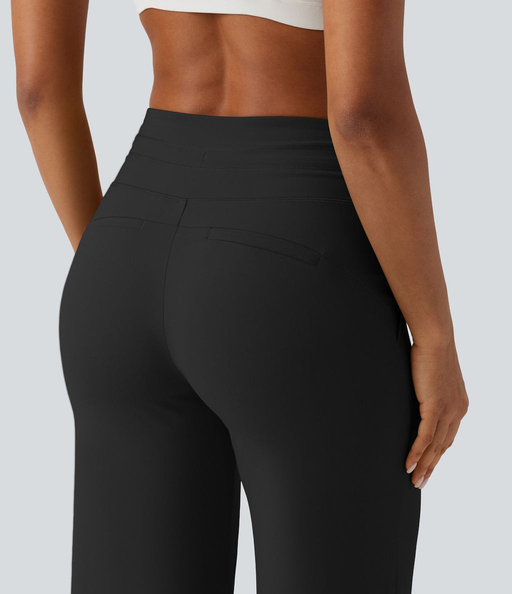 Pantalon yoga droit  Halara UltraSculpt™ taille haute avec cordon de serrage et poches