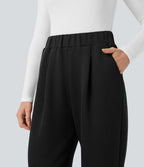 Pantalon décontracté SpacerTek™ taille haute, coupe fuselée avec poches