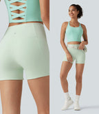 Short cycliste d’entraînement Halara UltraSculpt™ 8cm taille haute gainant avec poches