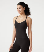 Débardeur de yoga SoftlyZero™ Plush col V dos en Y brassière intégrée