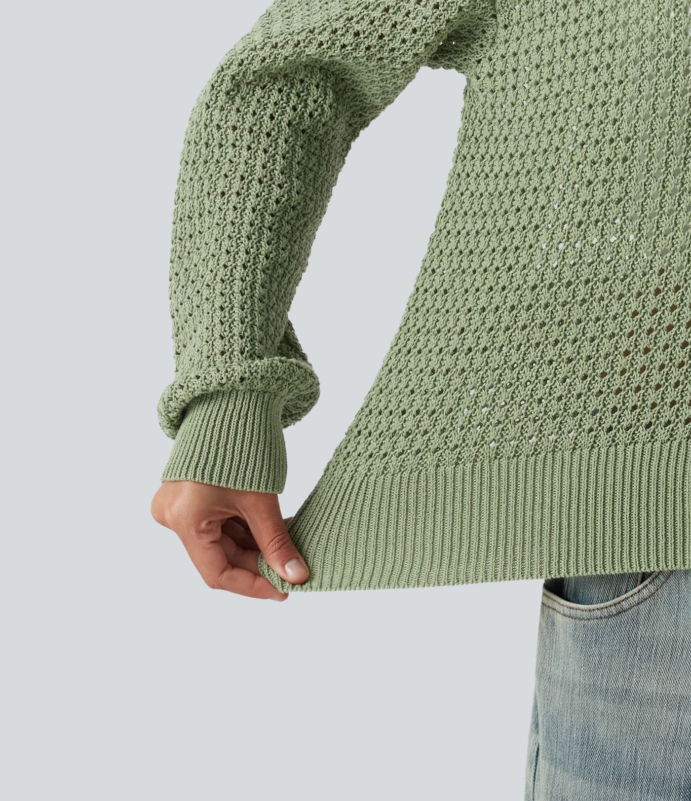 Cardigan décontracté en maille tricotée col V manches longues