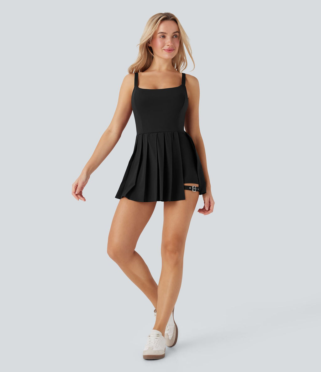 Mini robe Breezeful™ type nuisette plissée 2-en-1 ultra-courte à boucle ajustable, séchage rapide et poche - Easy Peasy