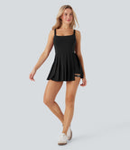 Mini robe Breezeful™ type nuisette plissée 2-en-1 ultra-courte à boucle ajustable, séchage rapide et poche - Easy Peasy