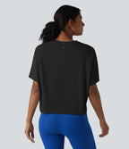 Haut de sport yoga col rond manches chauve-souris décontracté effet frais InstantCool séchage rapide, protection solaire UPF50+