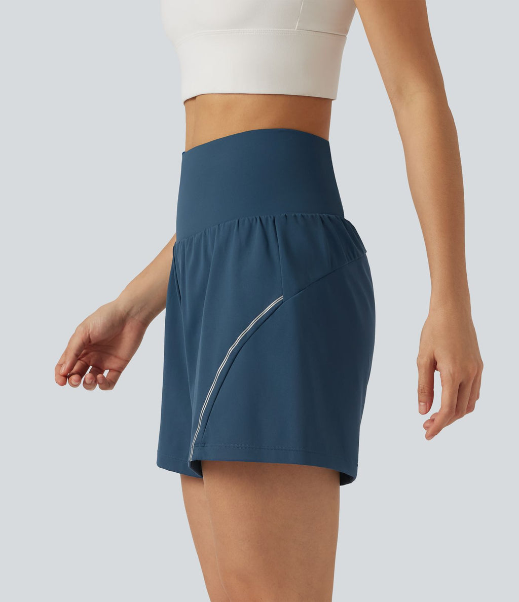 Short de yoga 2-en-1 SoftlyZero™ Airy réfléchissant taille haute 12,5 cm à effet frais InstantCool avec poches