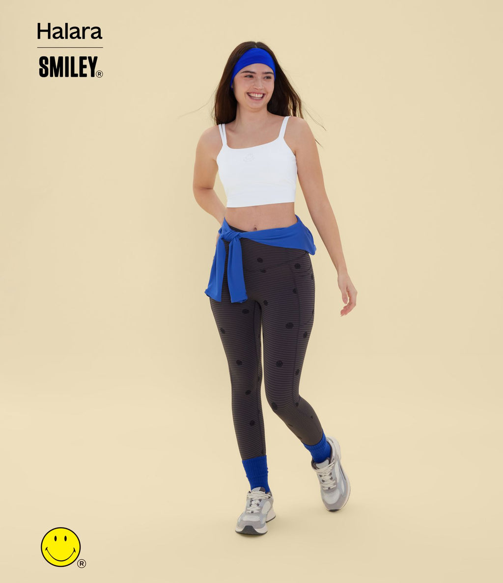 Débardeur de yoga cropped Halara X Smiley® Halara UltraSculpt™ à doubles bretelles dos torsadé ouvert