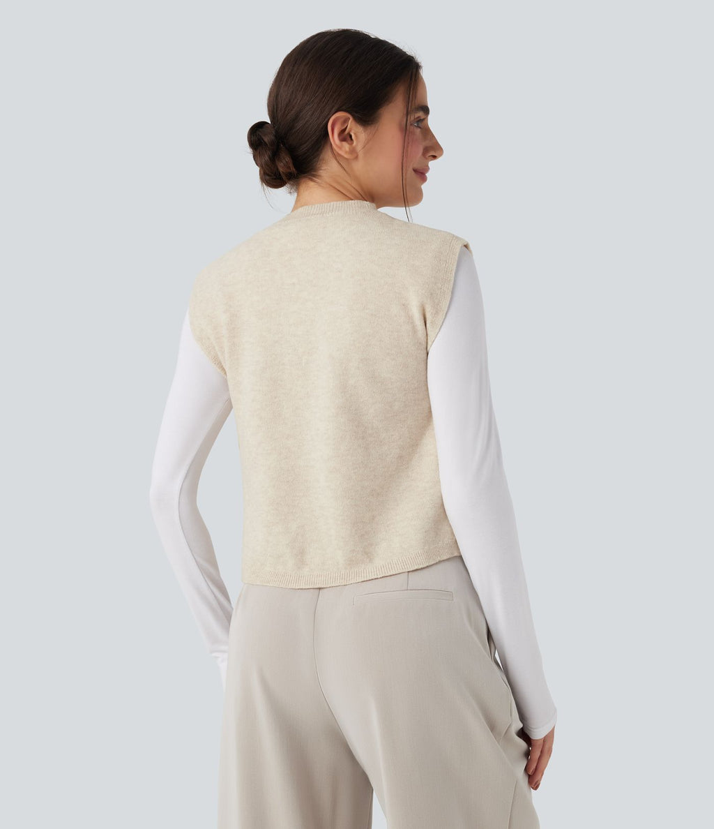 Gilet de travail col rond à liens