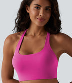 Brassière de sport SoftlyZero™ à maintien léger, dos nu, bretelles réglables, col en U, brassière intégrée bonnets B-DD