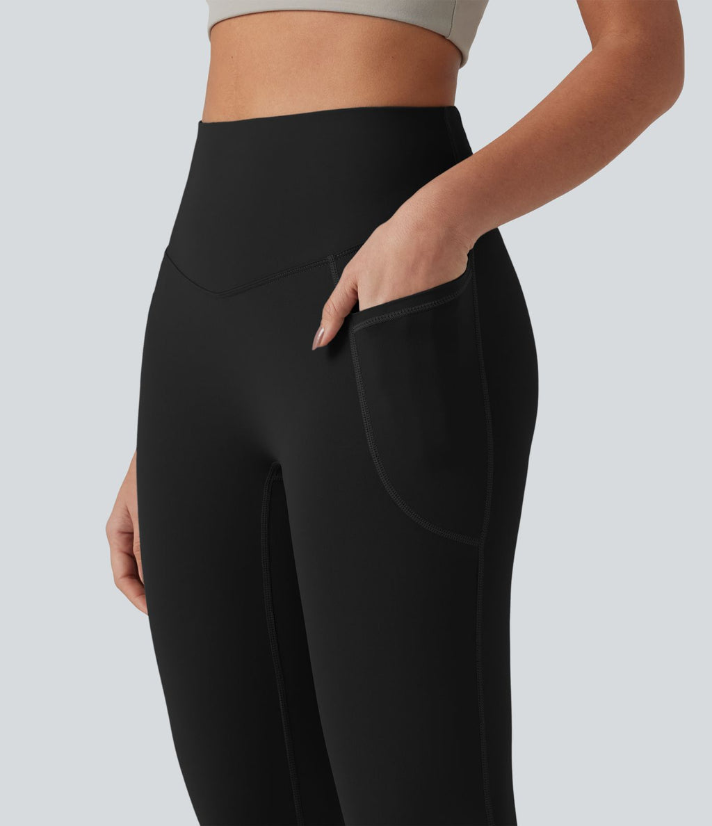 SoftlyZero™ Plush Legging de yoga 7/8 taille haute ventre plat dos croisé avec poches