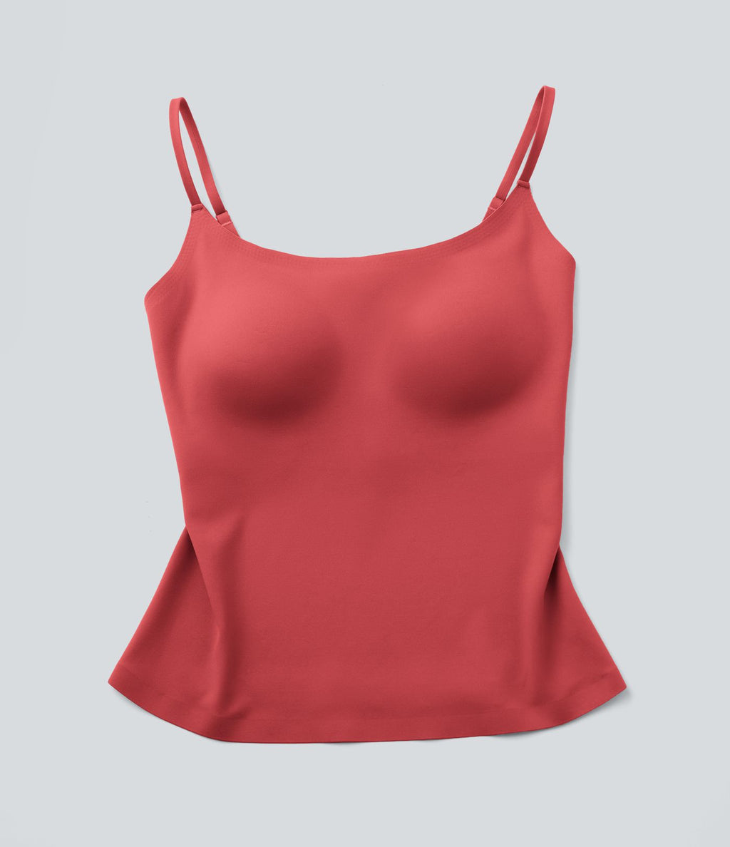 Débardeur décontracté à col rond et soutien-gorge intégré, bonnets BE